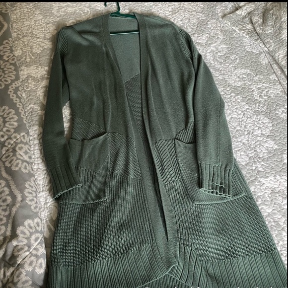 Lululemon Athletica Green Open-Front Cardigan - Picture 5 of 11